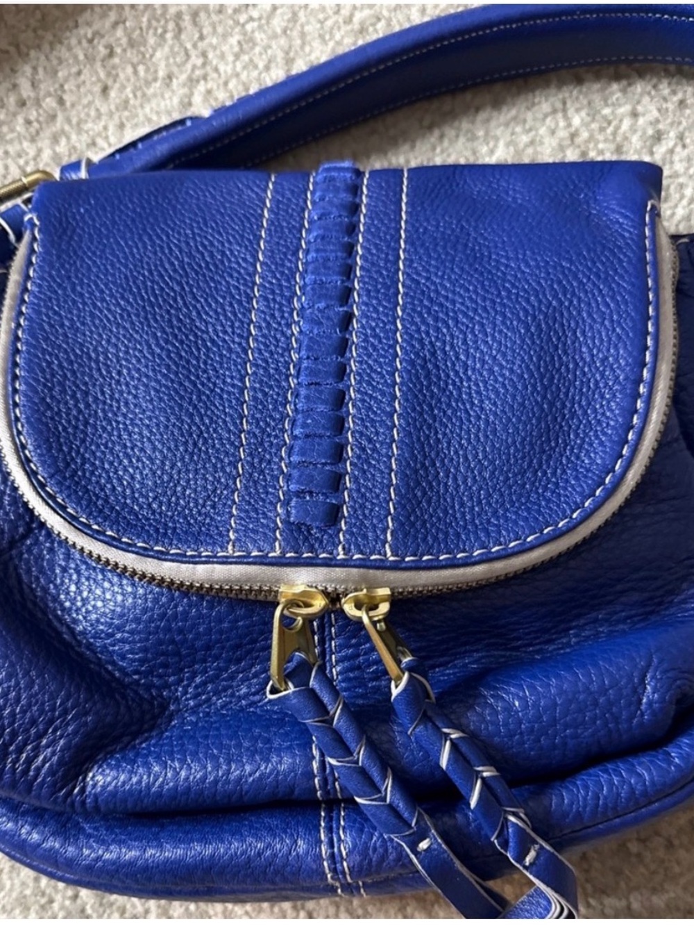 Oryany Soft Blue Leather Crossbody Bag - Women